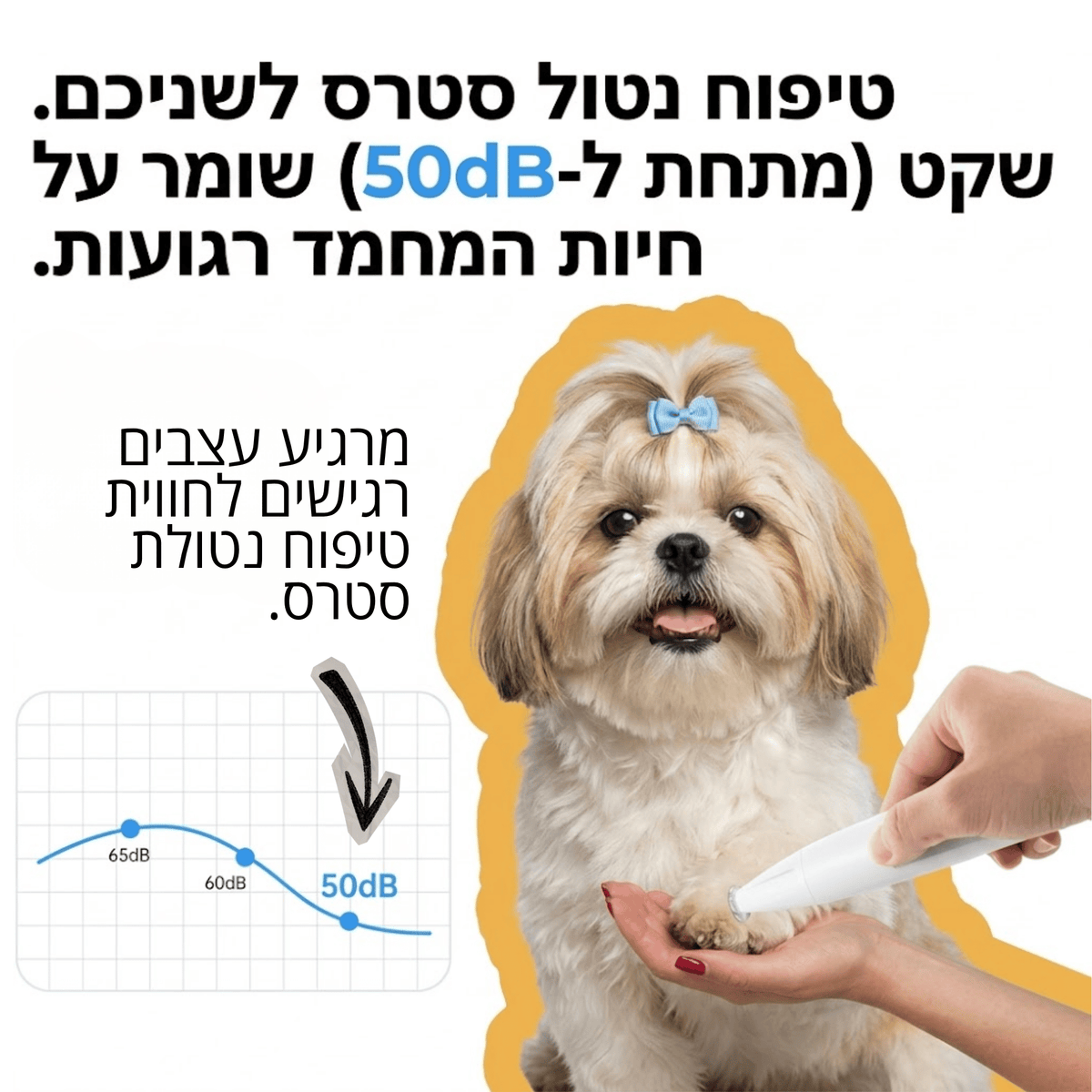 Vira Paw™ | מכונת תספורת שקטה לכלבים וחתולים